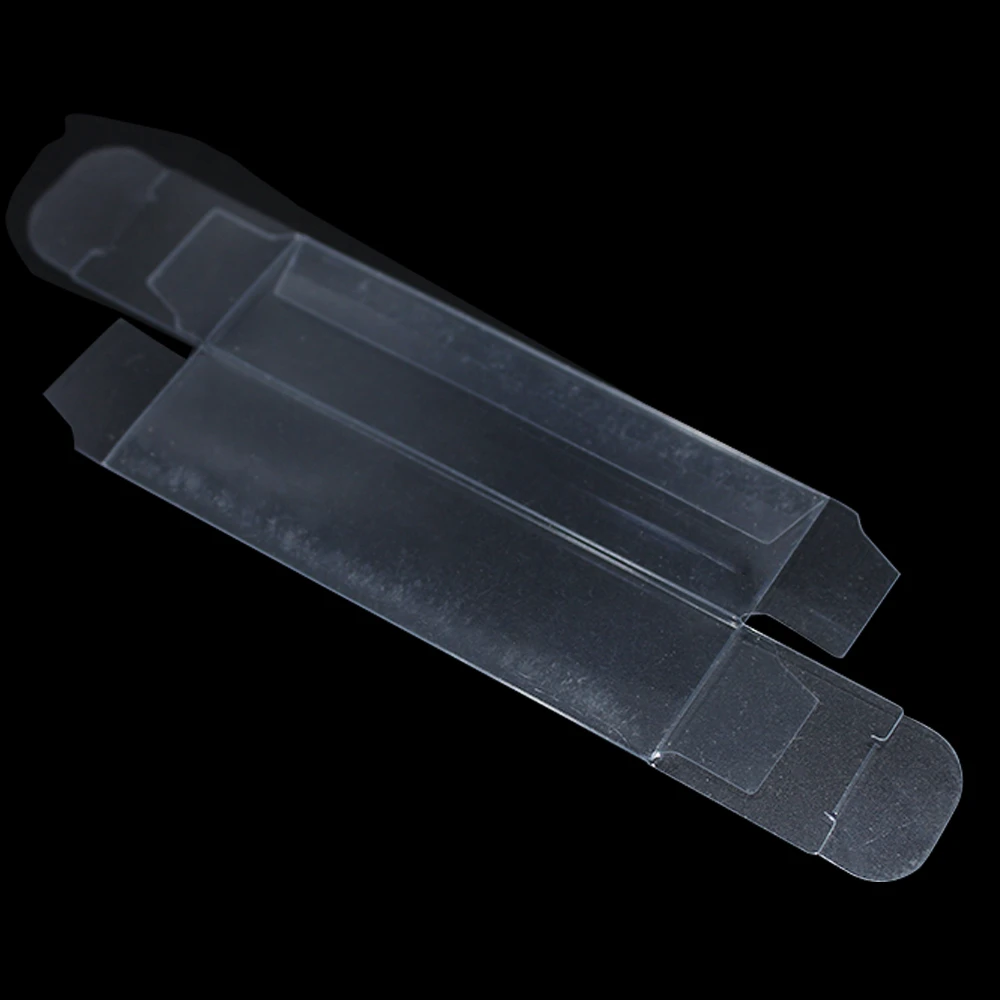 60 шт./лот, прозрачные пластиковые коробки для хранения косметических бутылок из ПВХ, прозрачная пластиковая коробка для косметических ручек, упаковка для ювелирных изделий и ожерелья