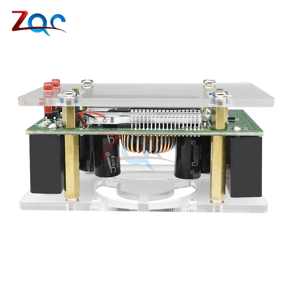 10A DC-DC Регулируемый CC CV Повышающий Модуль питания ЖК-дисплей двойной дисплей+ чехол dc-dc повышающий преобразователь
