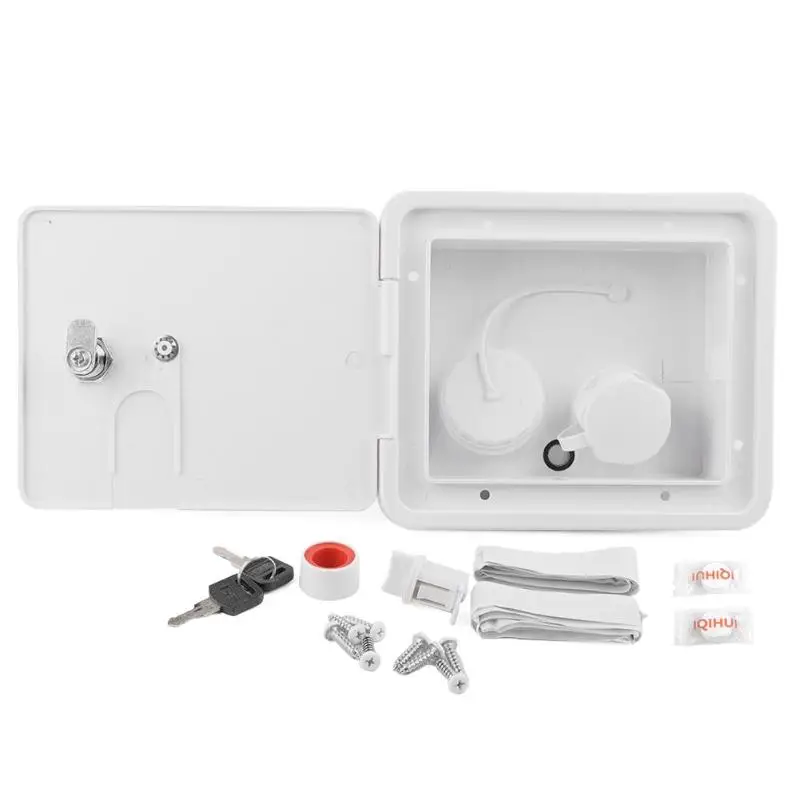 

Water Inlet Fill Dish Hatch Lock RV Trailer with Check Valve Car Accessories