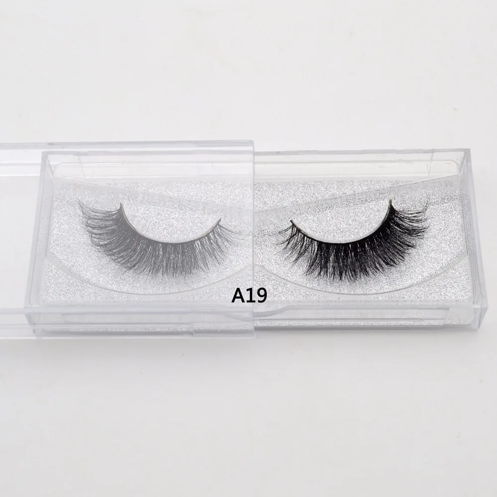 

Visofree eye lashes Natural 100% handmade Thick Crisscross soft False Eyelashes Extension for Beauty Makeup 3D Mink lashes A19