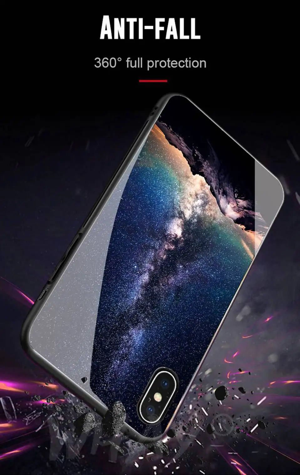 Luxury Case For iPhone X Silicone Bumper Mirror Tempered Glass Back Case For iPhone 6 6S 7 8 Plus iPhoneX Cover Funda Coque Capa (9)