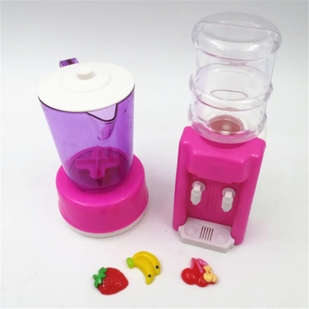 5 قطعة/المجموعة دمية البلاستيك موزع مياه صغير الحجم عصارة DIY اللعب المنزل أثاث المطبخ ألعاب اكسسوارات الدمى للأطفال الأطفال