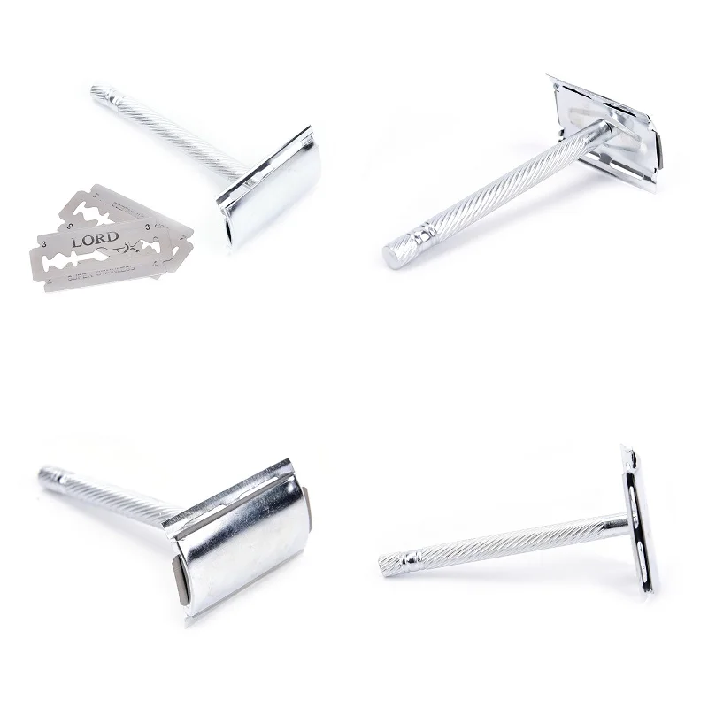 

2 Blades Practical Safety Men Double Edge Blade Shaving Hair Razor Shaver Old-Style