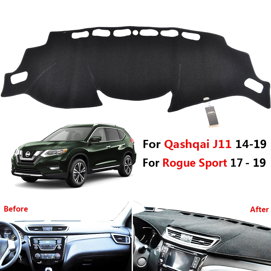 Автомобильный коврик для Nissan Qashqai Dualis Rogue Sport J10 J11 2006- коврик для приборной панели защитный лист ковер Стайлинг