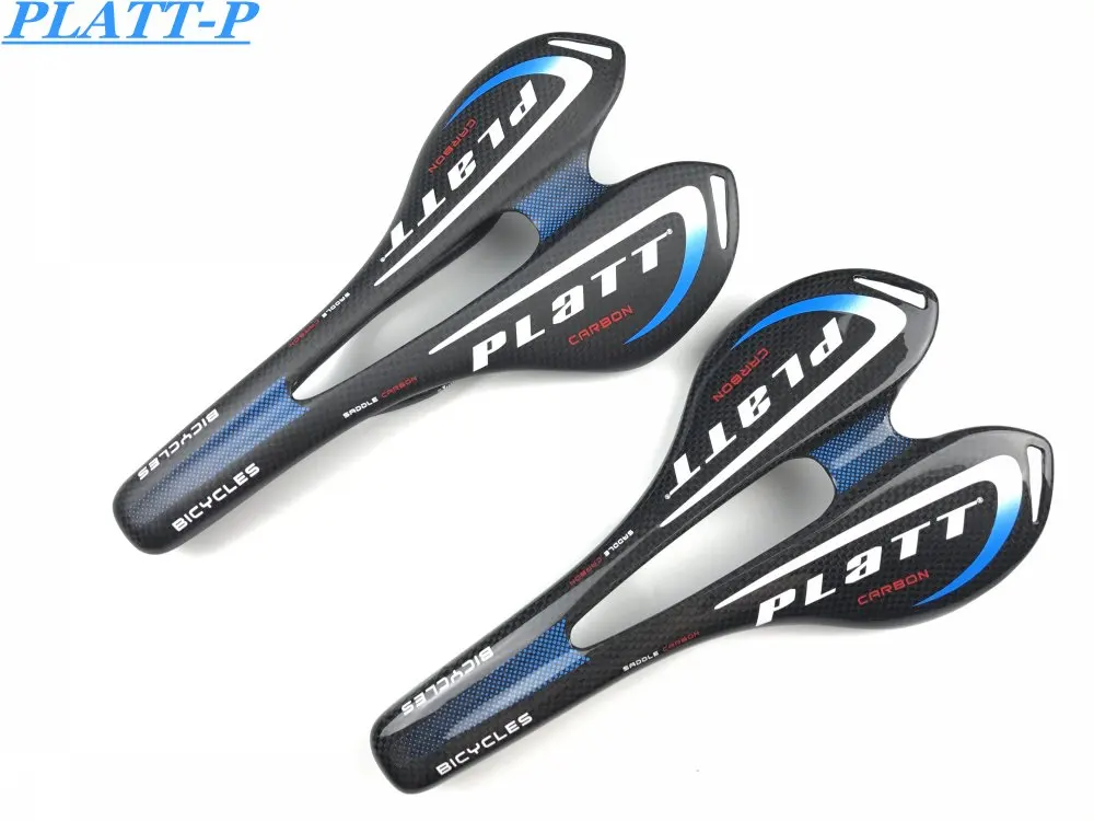 

Blue logo 3 k New color PLATT-P top-level mtb full saddle carbon road bicycle saddle MTB front sella sillin seat matround carbon