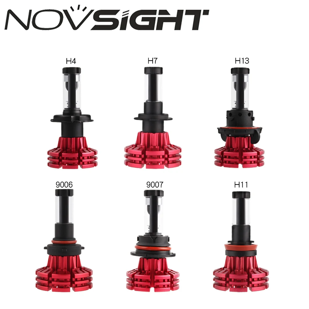 NOVSIGHT H4 HB2 9003 H13 9006 9007 H7 H11 60W/set 10000LM Hi/Low Beam ...