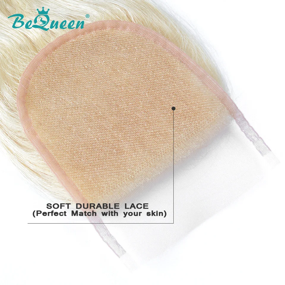 BeQueen волос бразильский 613 блондинка кружево синтетическое закрытие волос средства ухода за кожей волна 4x4 Virgin человеческие волосы