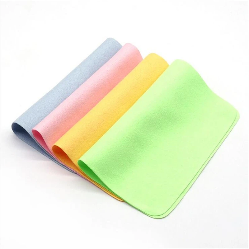 10Pcs Microfiber Glasses Cleaning Cloth For Lens Chamois Glasses Cleaner  Wipes O2G7 