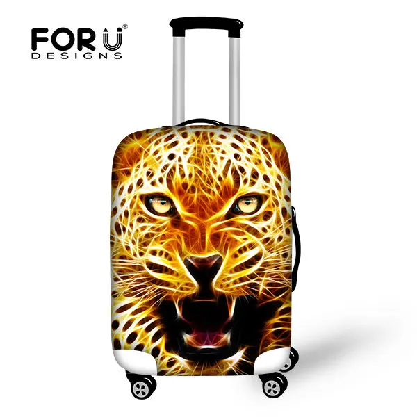 FORUDESIGNS/леопардовая Защитная крышка для чемодана эластичная 18-30 дюймов тележка чехол для дорожного чемодана на молнии в розницу - Цвет: B0082 L
