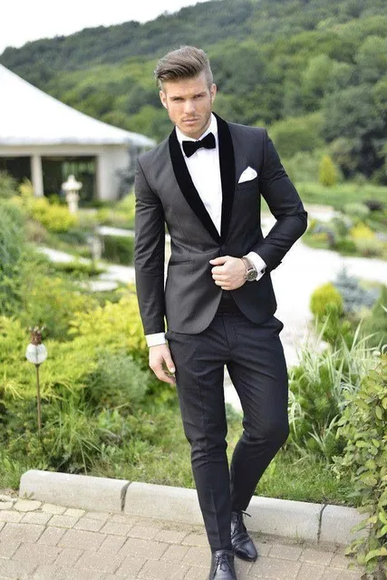 Vendita calda 2 Pezzi Smoking Dello Sposo Grigio giacca e Cravatta Migliore  Abiti uomo con Nero Natch Risvolto Blazer Prom Sposo Giacca Pant|best men  suits|business men suitmen business suits - AliExpress
