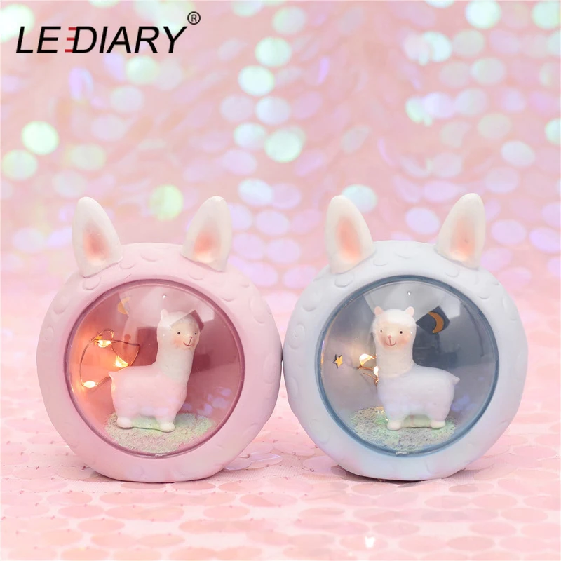 LEDIARY ins хит Светодиодные ночные светильники из смолы милые животные хомяк