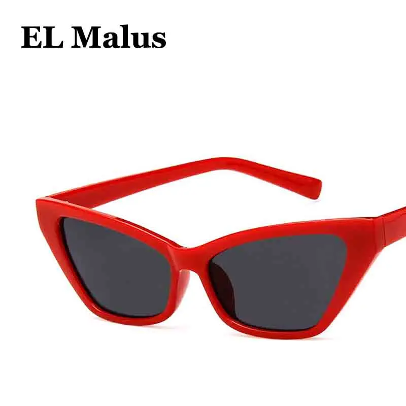 [EL Malus] сексуальные женские солнцезащитные очки в оправе кошачий глаз винтажные женские модные черные красные серые солнцезащитные очки с бабочками UV400