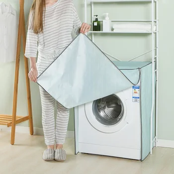 

Small and fresh twill style Waterproof Sunscreen Washing Machine Cover Waterproof Case Washing Machine Protective Dust Jacket