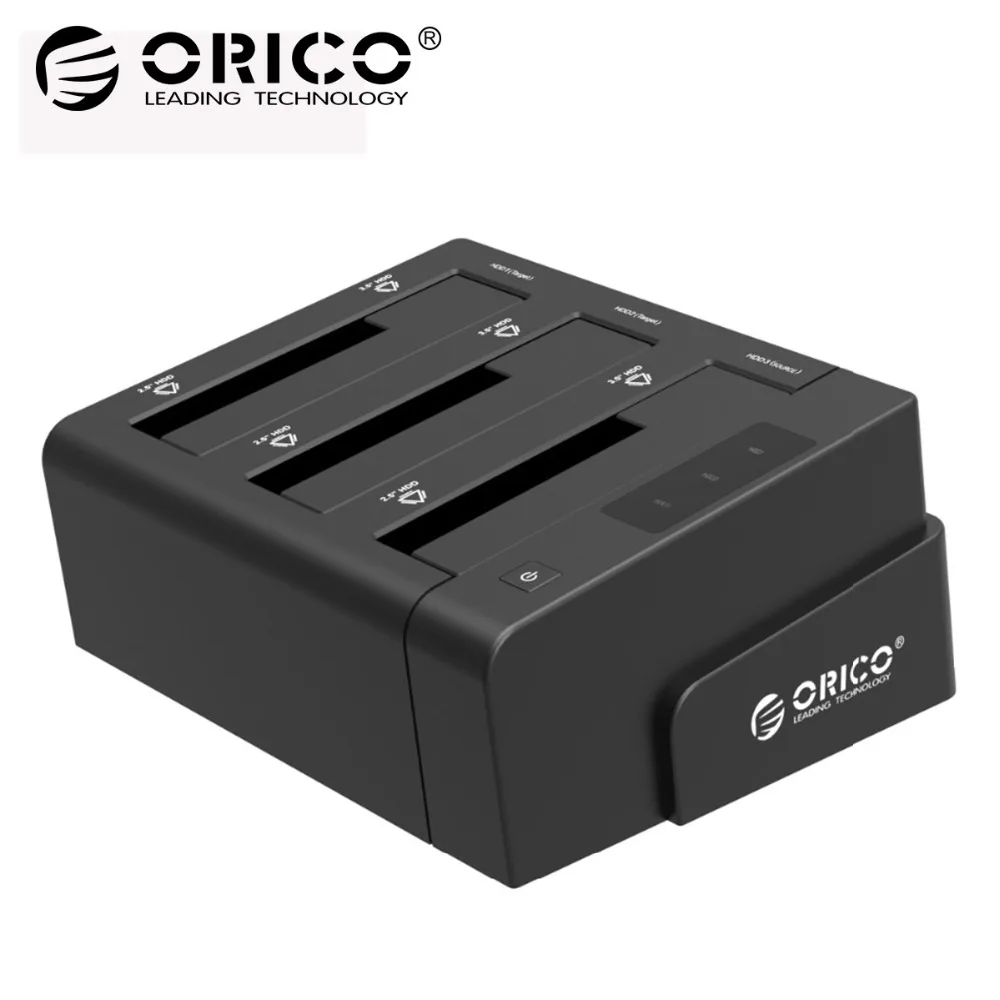 Goedkoop 3 Bay USB 3.0 Duplicator Dock voor 2.5 inch 3.5 inch SATA Harde Schijf HDD Ondersteuning Kloon Met 12V4A Power Adapter Ondersteuning 18 tb Max