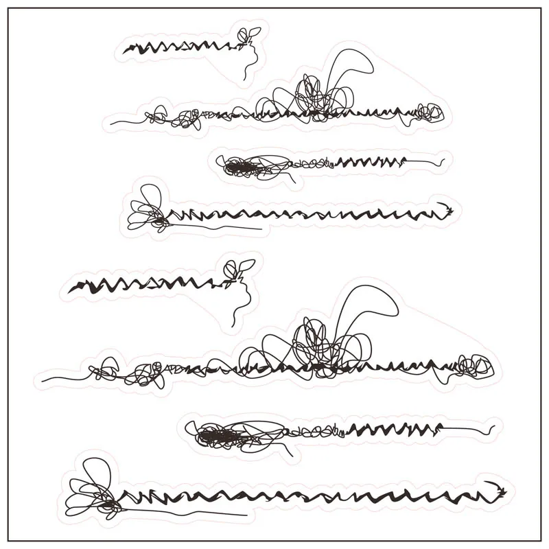 Каракули линии прозрачные штампы/силиконовые штампы для DIY Скрапбукинг Фотоальбом/изготовление карт