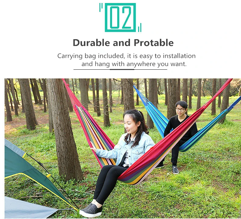 Trackman TM6413 Portable Camping Hammock Travel Mat Outdoor Cotton Polyester Swing Bed Sleeping Bag