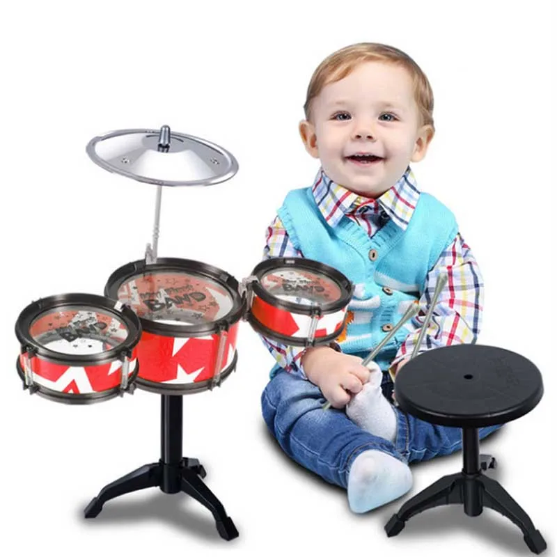 Детская игрушка Музыкальные ударные инструменты джазовая барабанная стойка и стулья 5 шт./компл. раннего образования детские игрушки Музыкальные инструменты