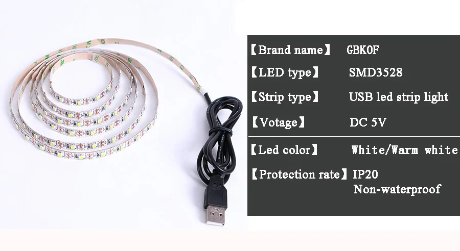 USB Светодиодная лента лампа 2835SMD DC5V гибкий светодиодный светильник лента 1 м 2 м 3 м 4 м 5 М HD ТВ Настольный экран подсветка косой светильник ing