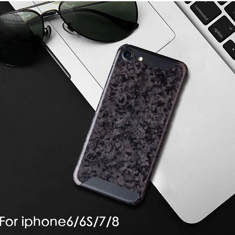 buy Pure carbon fiber phone case Luxury retro Original real carbon fiber Phone Case For Iphone 6 S 7 8 plus X S hard back cover