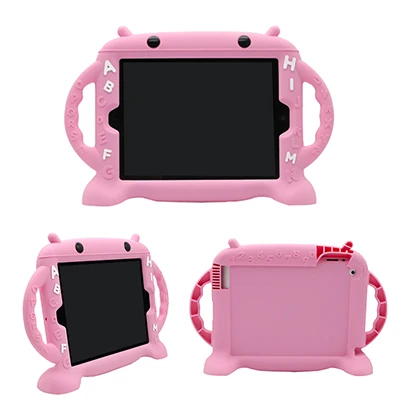 Pink Для iPad 4 чехол противоударный силиконовая ручка чехол для iPad 2 мультфильм безопасные моющийся чехол для iPad 2/3/4 9,7 ''Дети чехол принципиально+ ручка - Цвет: Pink