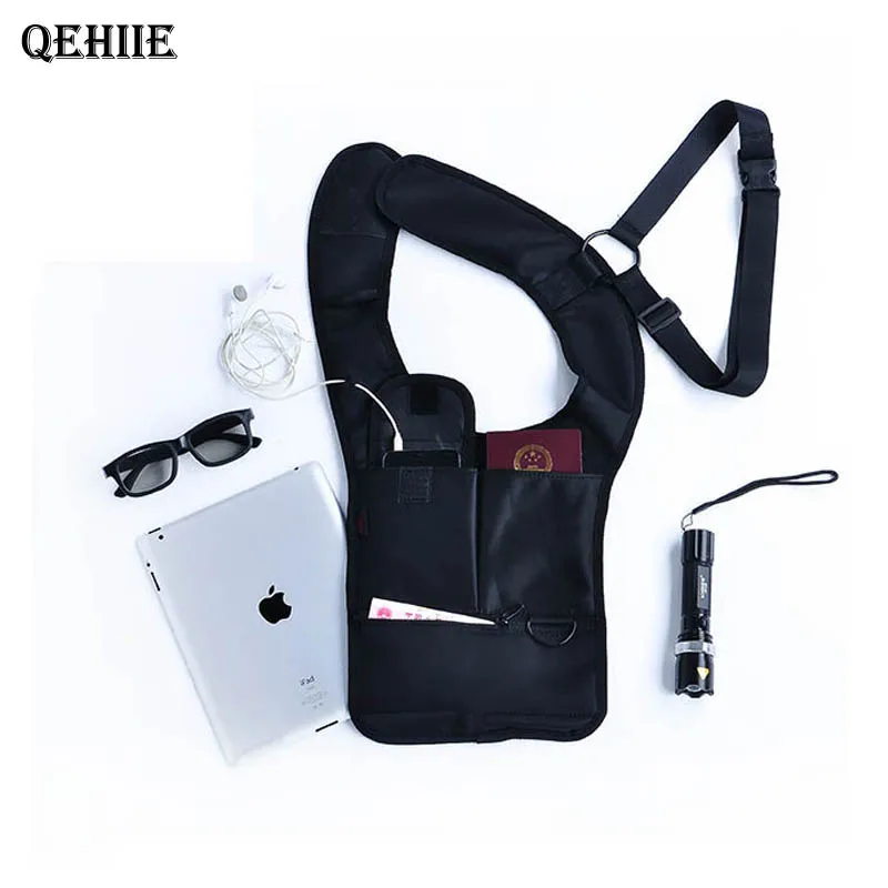 Multi-function security anti-theft hidden armpit shoulder bag mobile phone ipad key bag tactics men and women travel organizers Multi-function security anti-theft hidden armpit shoulder bag mobile phone ipad key bag tactics men and women travel organizers