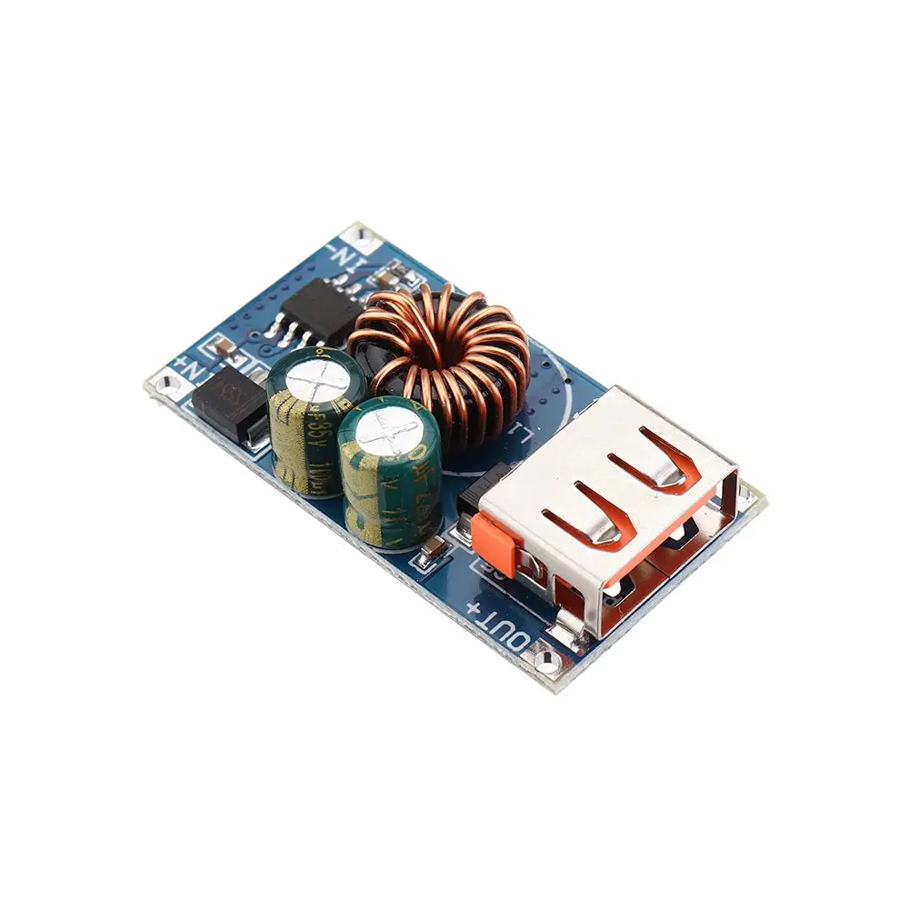 

CLAITE DC12V24V to DC5V QC3.0 Fast Charge Module Step Down Module USB Phone Charge DIY Car Voltage Converter