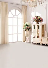 Customize vinyl cloth curtain window bright house photo studio backgrounds for wedding kids portrait photography backdrops props