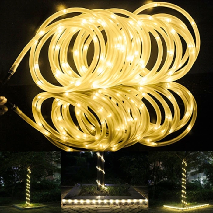 

New arrivel Solar string light 7M 50 LED Solar Rope Tube LED String Strip Fairy Light Outdoor Garden Xmas Party Decor Waterproof