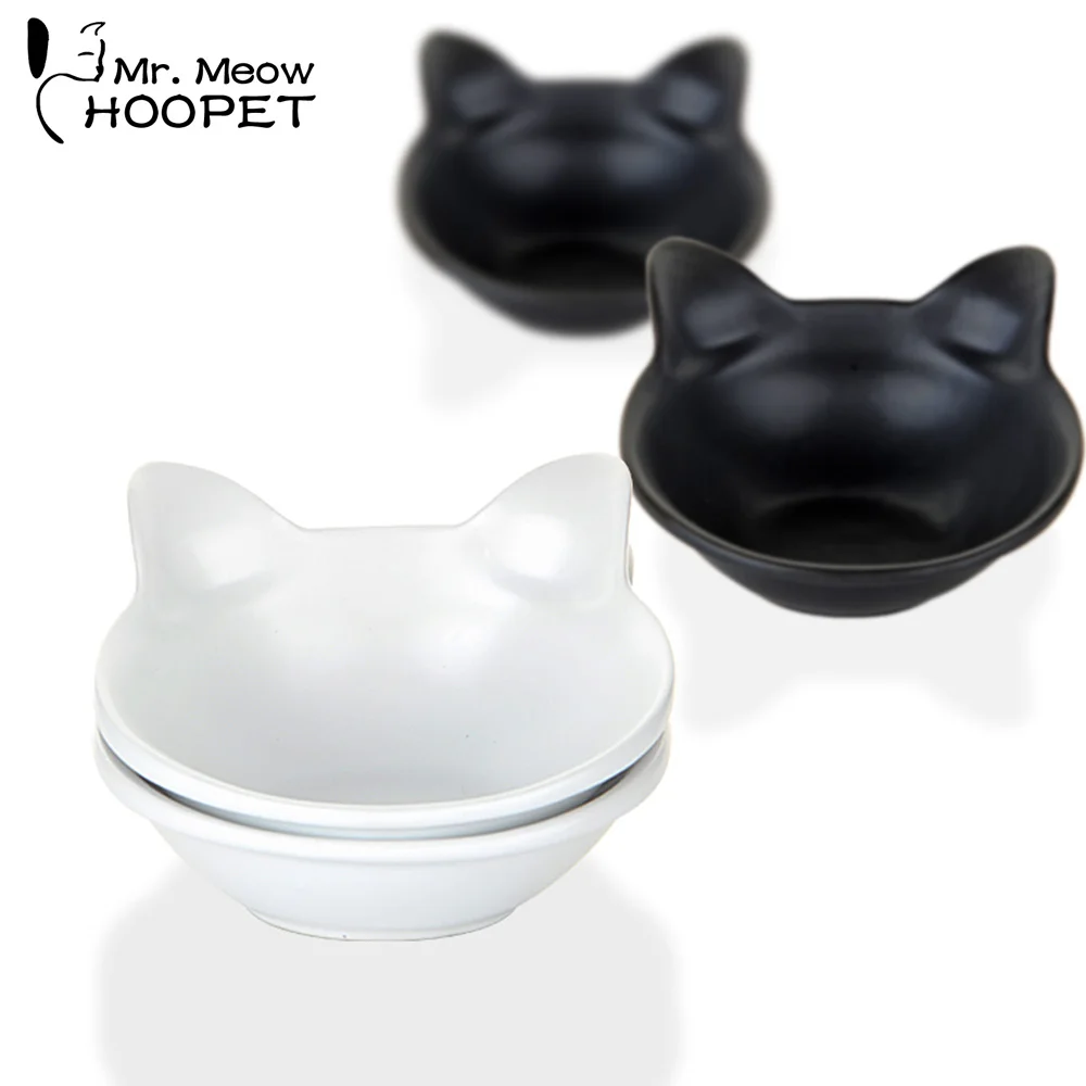 Lovely Cat Ears Ceramic Bowl Two Bowls in One Paking Dog Teddy Bear