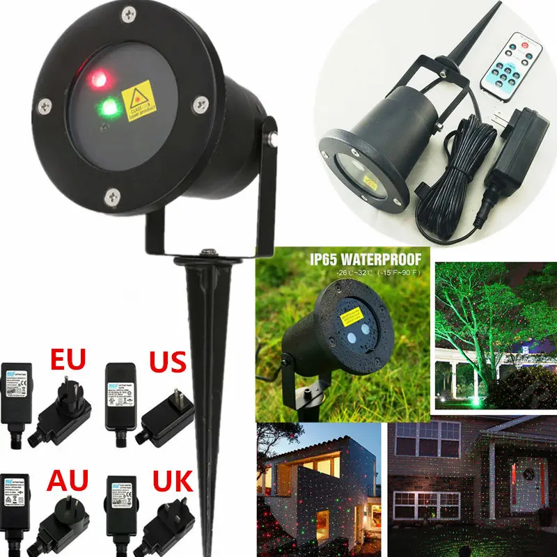 

New Remote Control Stage lighting effect RG Laser Projector Christmas Waterproof stage lights for Outside Garden lawn