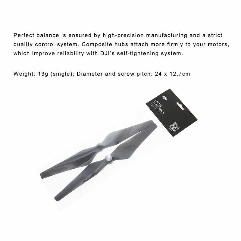 9450 DJI Phantom 3 Propeller Carbon Fiber Reinforced Self Tightening Composite Hub Black With Yellow Sliver Strips