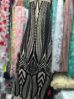

5yards Newest African embroidery Lace Glued Glitter lace fabric DiuDiu-7237 French net mesh tulle Lace Fabric