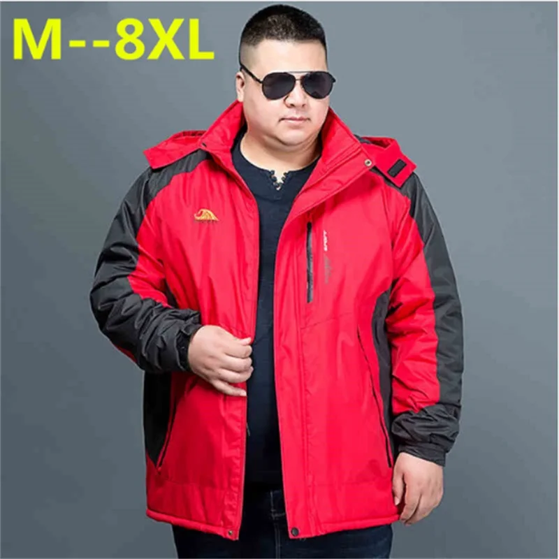 2017 NEW 8XL 7XL 6XL Winter Thick Padded Parka Men Jacket