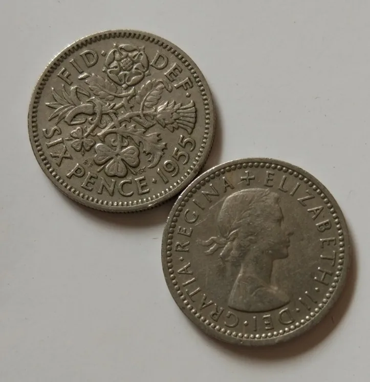 

British 6 pence Elizabeth II Coin old edition,EU Europe 100% Real and Origingal Coins for collection Used Coins Old