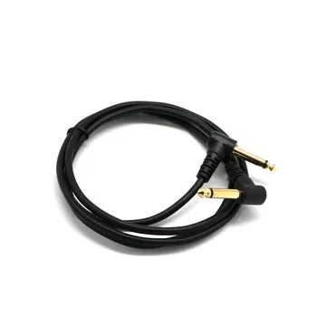 

6.35mm 1/4 inch 90 Degree Right Angle Jack Audio Mono Guitar Cable 1.5m male on both sides of the elbow audio lin