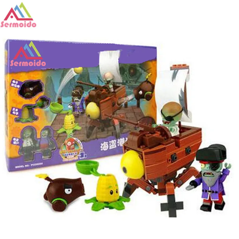 Plants VS Zombie Future World Pirates Scene Edition Model Building Blocks Bricks Fit it Legoings Toys For Chidren Gift