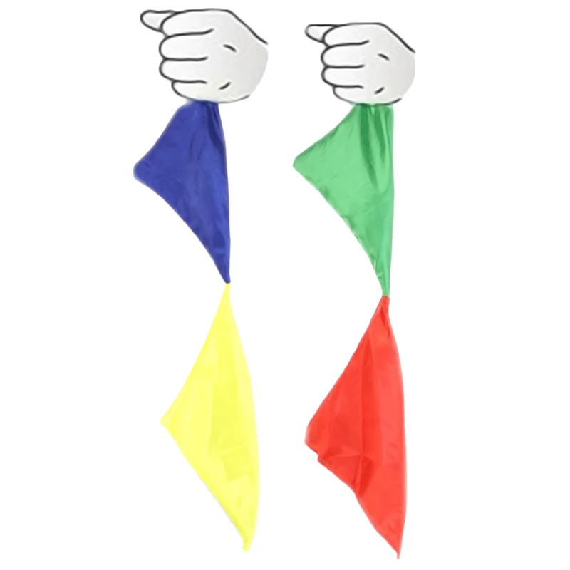 Four-color Silk Scarf Silk Scarf Color Change Simple Easy To Learn Magic Props Magic Toys Stage Performance