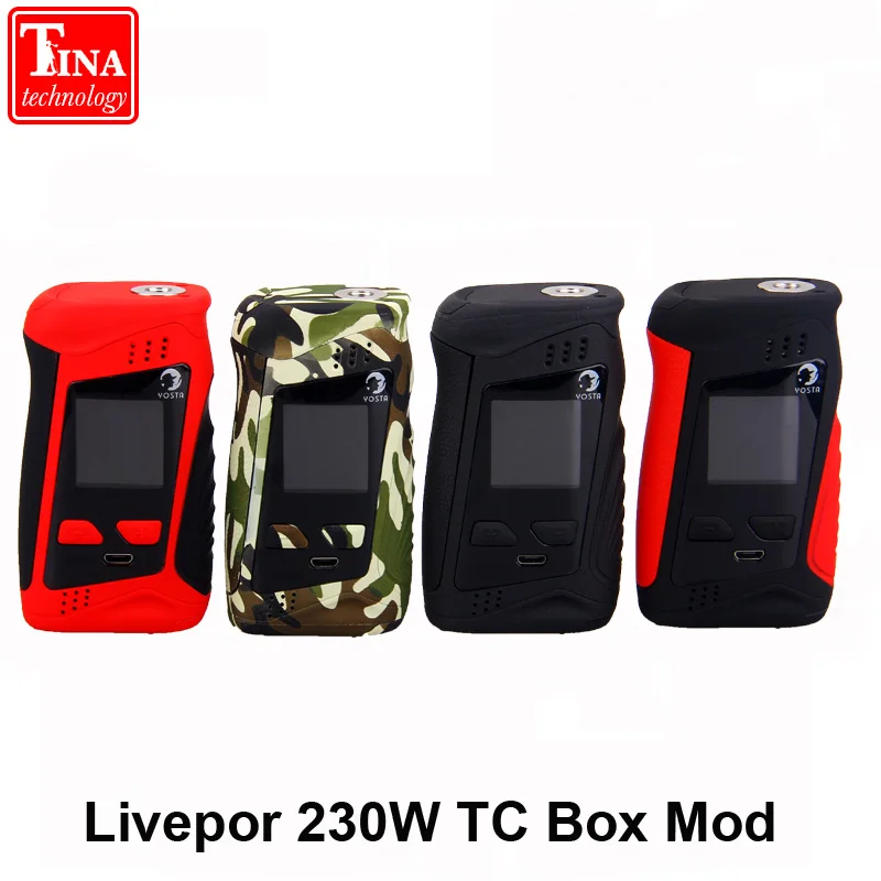 

ECIG VAPE Yosta Livepor 230W TC Box Mod cigarette vaporizer ultra light-weighted mod powered by 18650 battery mod box