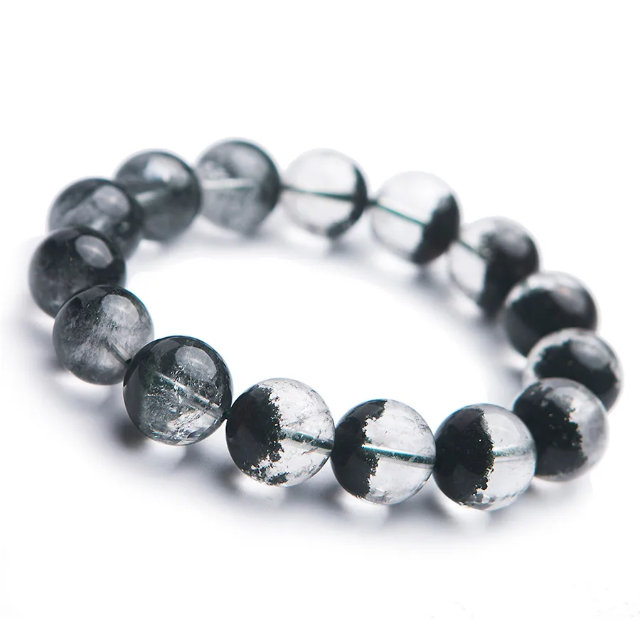 Free Shipping Natural 14.5mm Green Ghost Bracelets Green Phantom Quartz