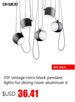 Винтажные черные поверхности потолка фары с LED для столовой кофе магазин одежды для украшения Кухня Главная лампа