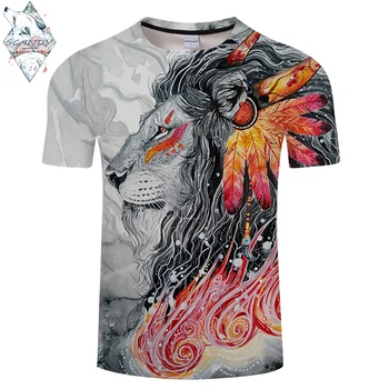 

Warrioori2 By Scandy Girl Art 3D Printing T-shirt Men Women Summer Top Harajuku Lion Tshirt Short Sleeve drop ship ZOOTOP BEAR