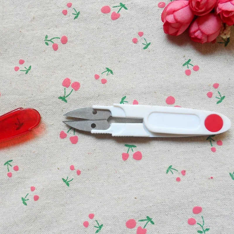 Портативные ножницы для пряжи с защитной крышкой с пластиковой ручкой портные инструменты для вышивания швейных ниток Ножницы для вышивки крестиком лад-Саль