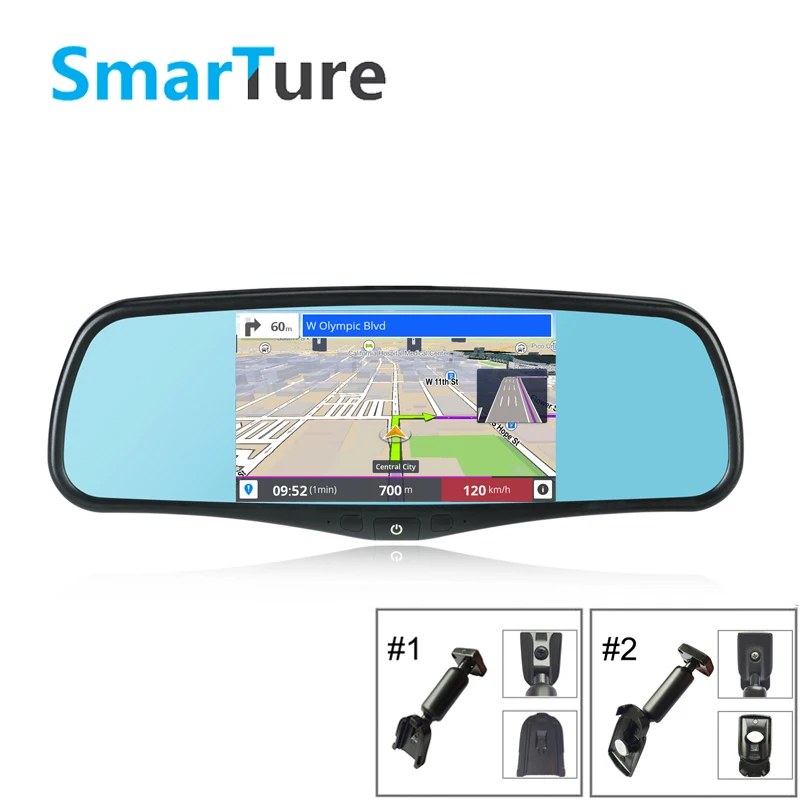 SmarTure5SmartAndroidRearviewMirrorQuadCorewithGPSDVRradar