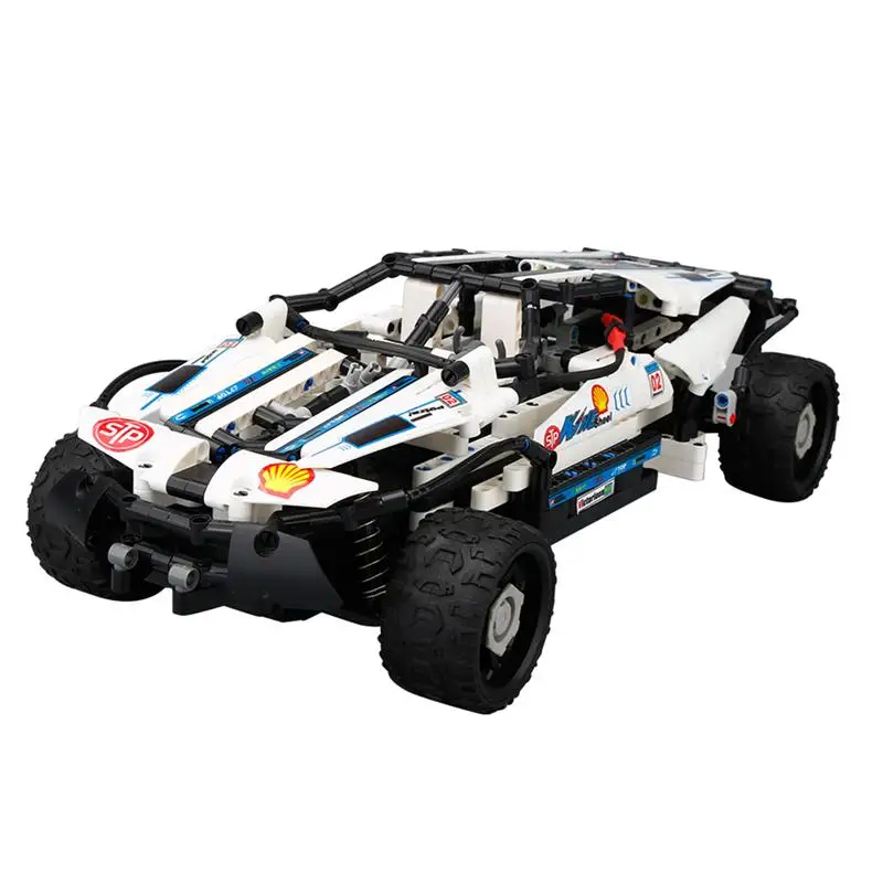 

529Pcs Building Block Remote Control Car DIY Rechargeable RC Construction Toys (1:16 White)
