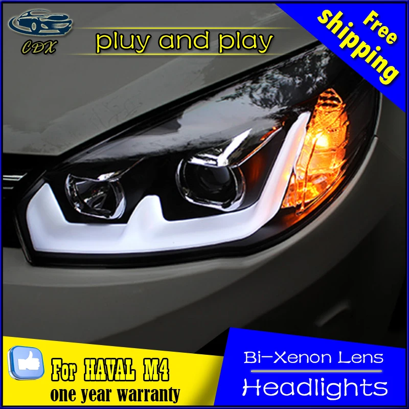

CDX car for GreatWall Haval M4 Headlights 2012-2013 Haval M4 LED Headlight DRL Lens Double Beam H7 HID Xenon Car Accessories