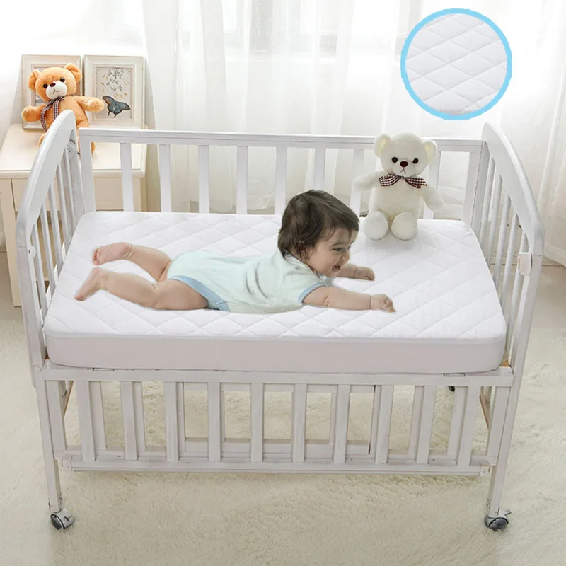 

Polyester Waterproof Baby Mattress Cover Anti-mite Quilted Mattress Protector Baby Urine Pad with TPU Foam Children Bed Covers