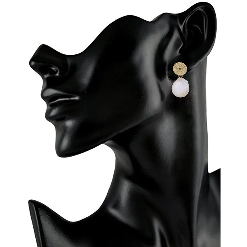Hot Sale Ladies Pearl Earrings Baroque (8)