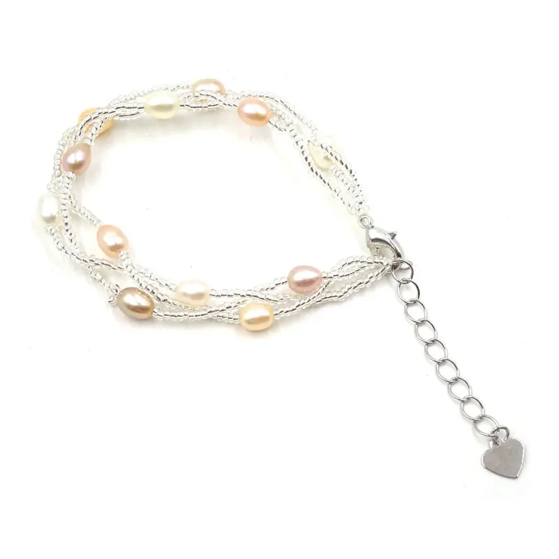 

Pearl Bracelet Summer Style Braclets For Women 16.5cm Plus 4cm Extension Chain Pulseiras Para As Mulheres Bijoux Femme 2Pcs/Lot