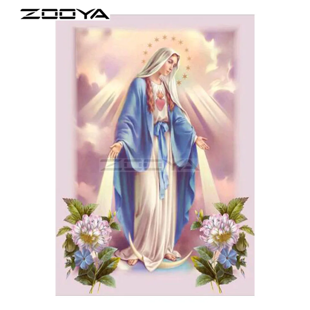 

ZOOYA 2018 New 5D DIY Diamond Painting Mosaic Arts Diamond Embroidery Religion Needlework Rhinestone Pasted Cross Stitch R2976