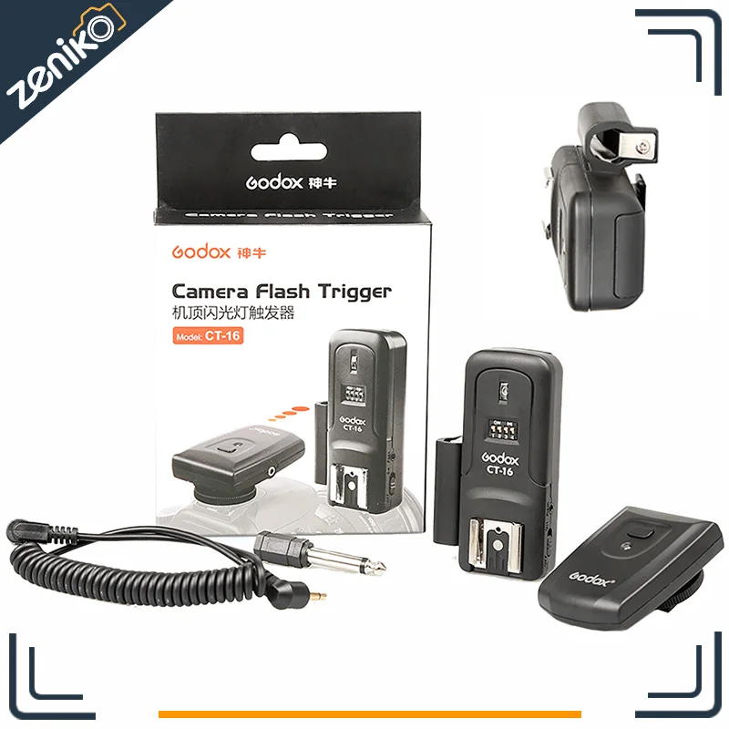 

Godox CT-16 16 Channels Wireless Radio Flash Trigger Transmitter + Receiver Set for Canon Nikon Pentax Studio Flash